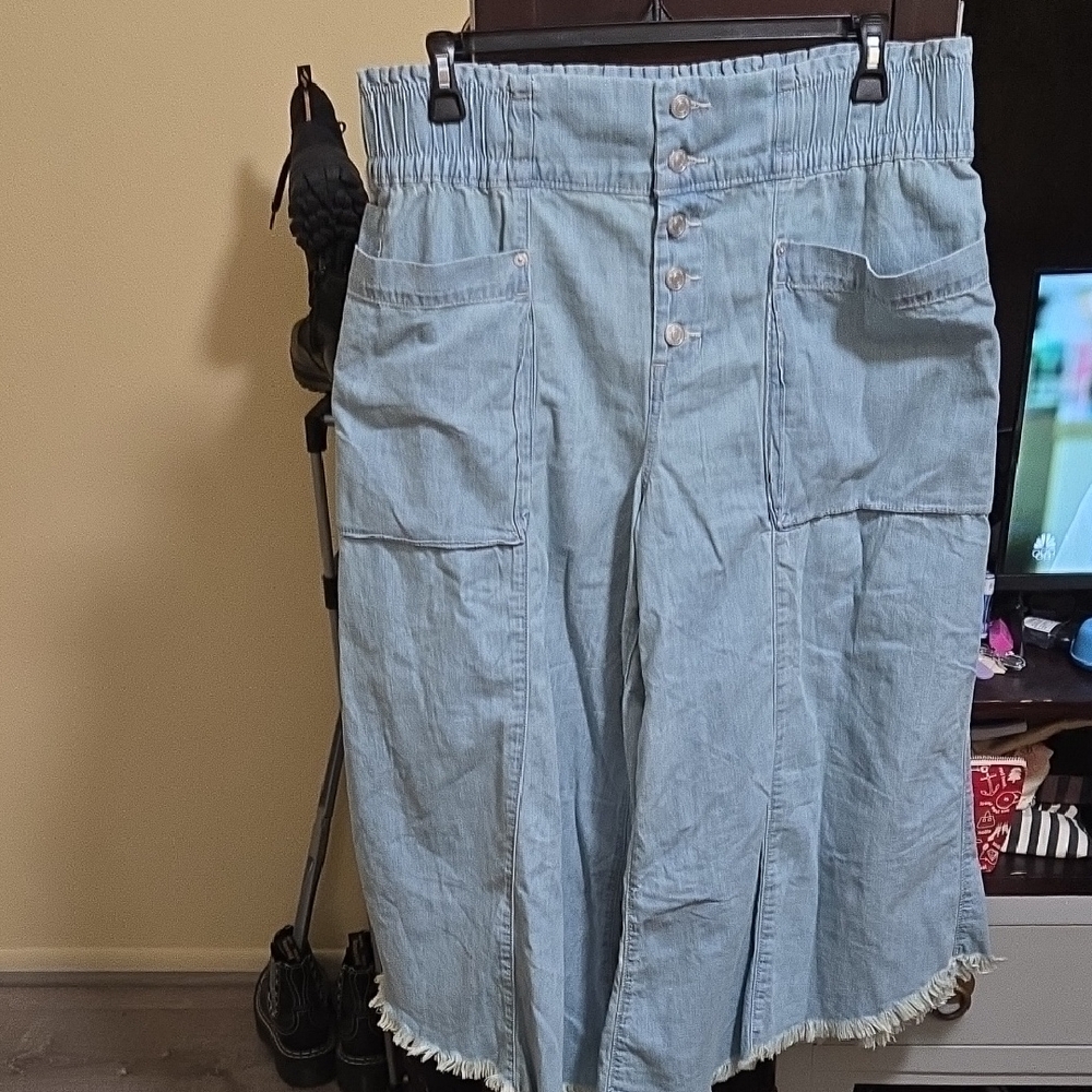 We The Free Sky Blue Wide Leg Pants